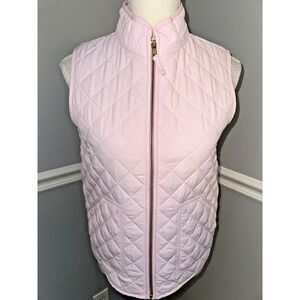 New J Crew Crew Cuts Vest Girls Size 12 Quilted Puffer Pink full zip